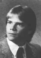 Young man in a suit, vintage photo.