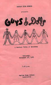 On Stage 1985 Guys & Dolls Guys Program