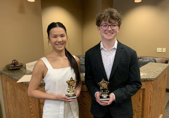 Celebrating achievement with star trophies.